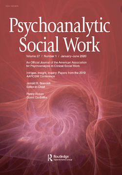 Journal cover for Psychoanalytic Social Work.